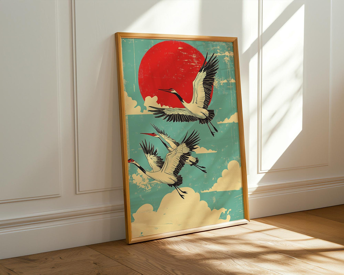 Japanese Wall Art | Japanese Crane Art Print