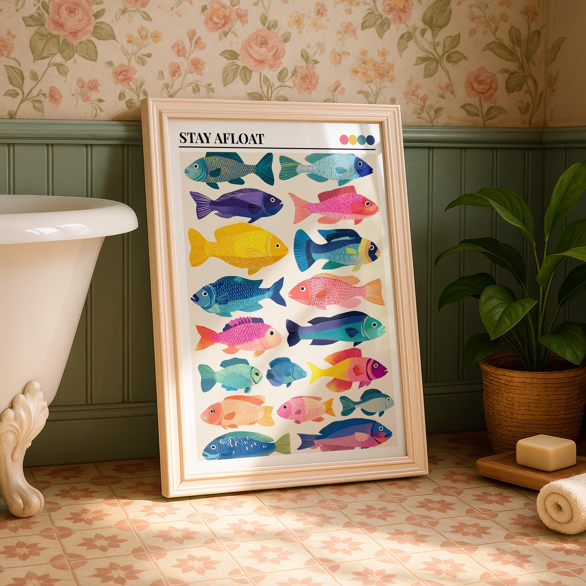 Bathroom Wall Art | Fish Bathroom Wall Art