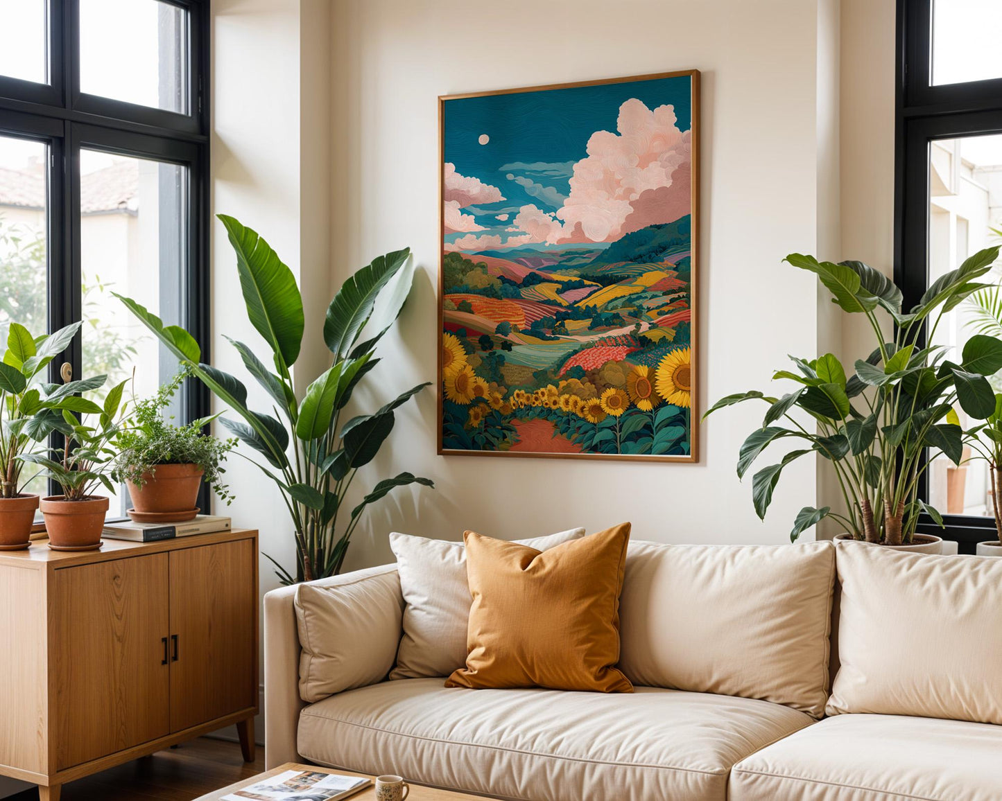 Maximalist Floral Wall Art | Vibrant Abstract Floral Print