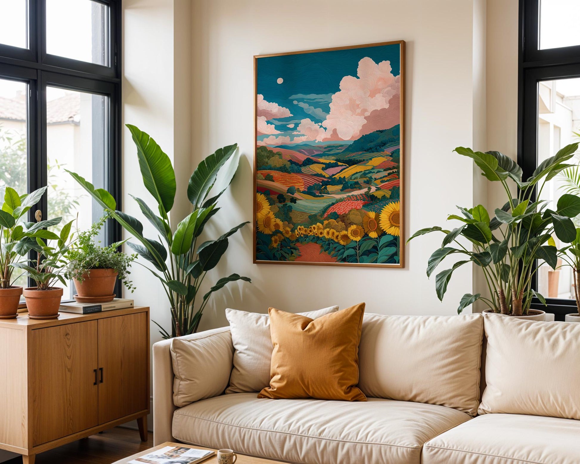 Maximalist Floral Wall Art | Vibrant Abstract Floral Print
