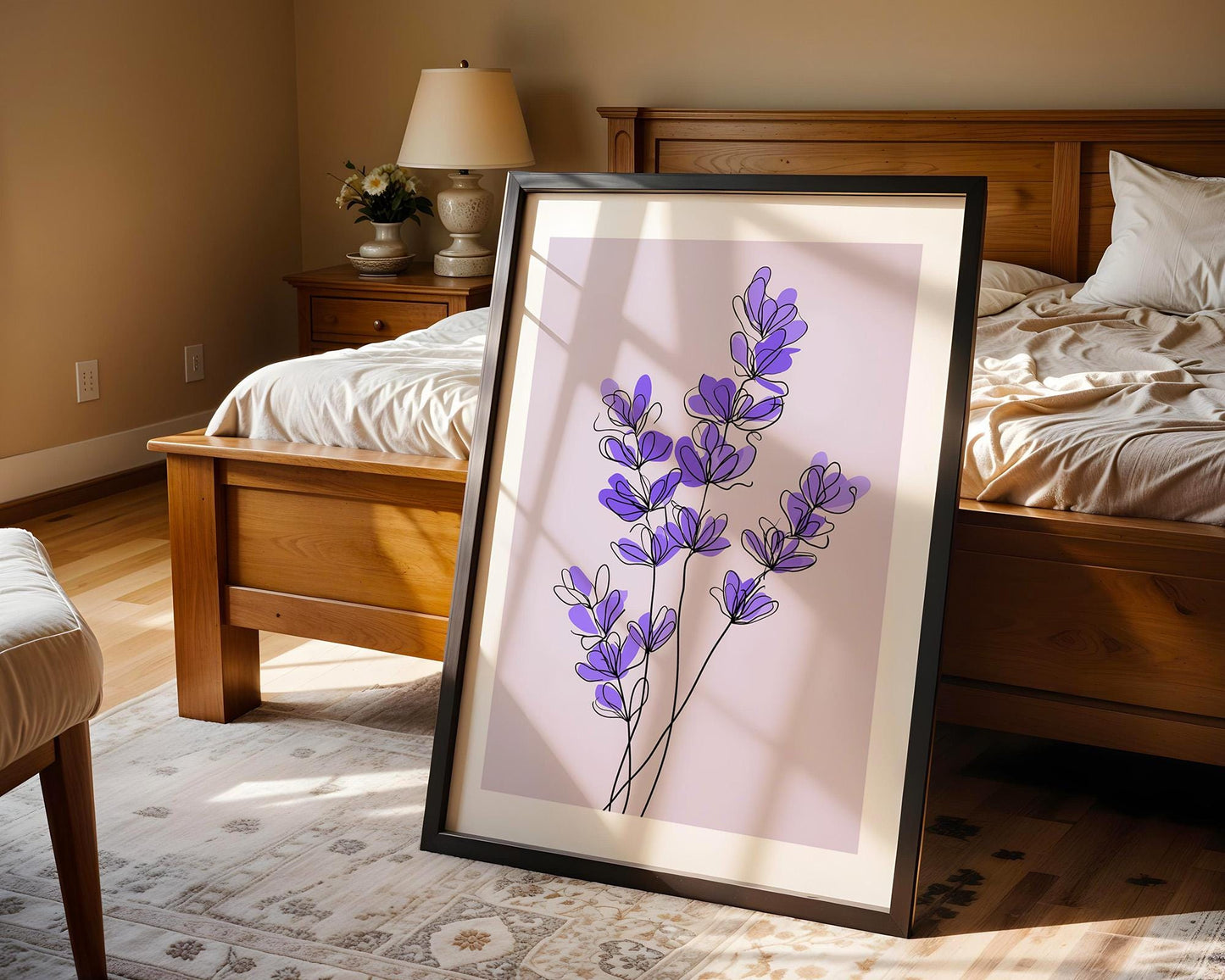 Flower Wall Decor | Lavender Floral Poster