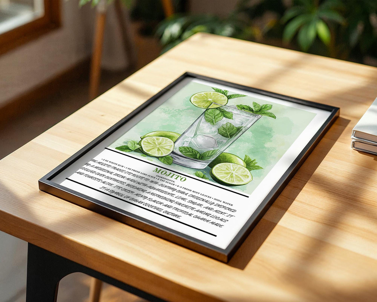Kitchen Wall Art | Mojito Cocktail Art