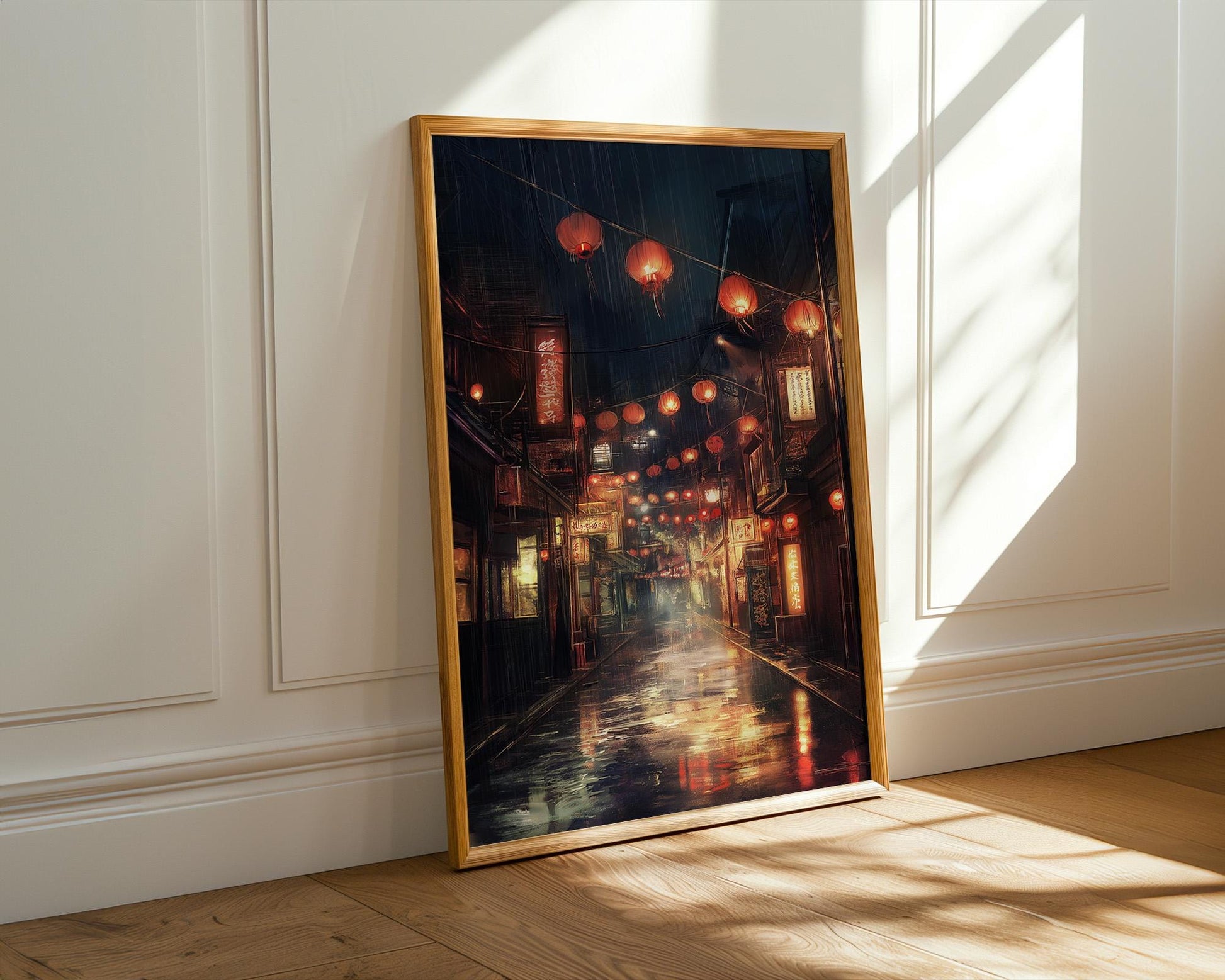 Japanese Wall Art | Retro Anime Cityscape Art Print