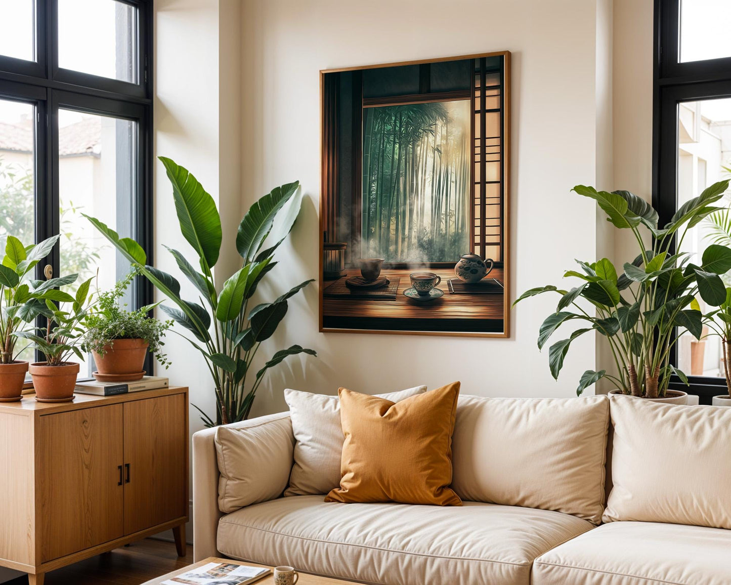 Japanese Wall Art Print | Bamboo Forest Art & Zen Decor