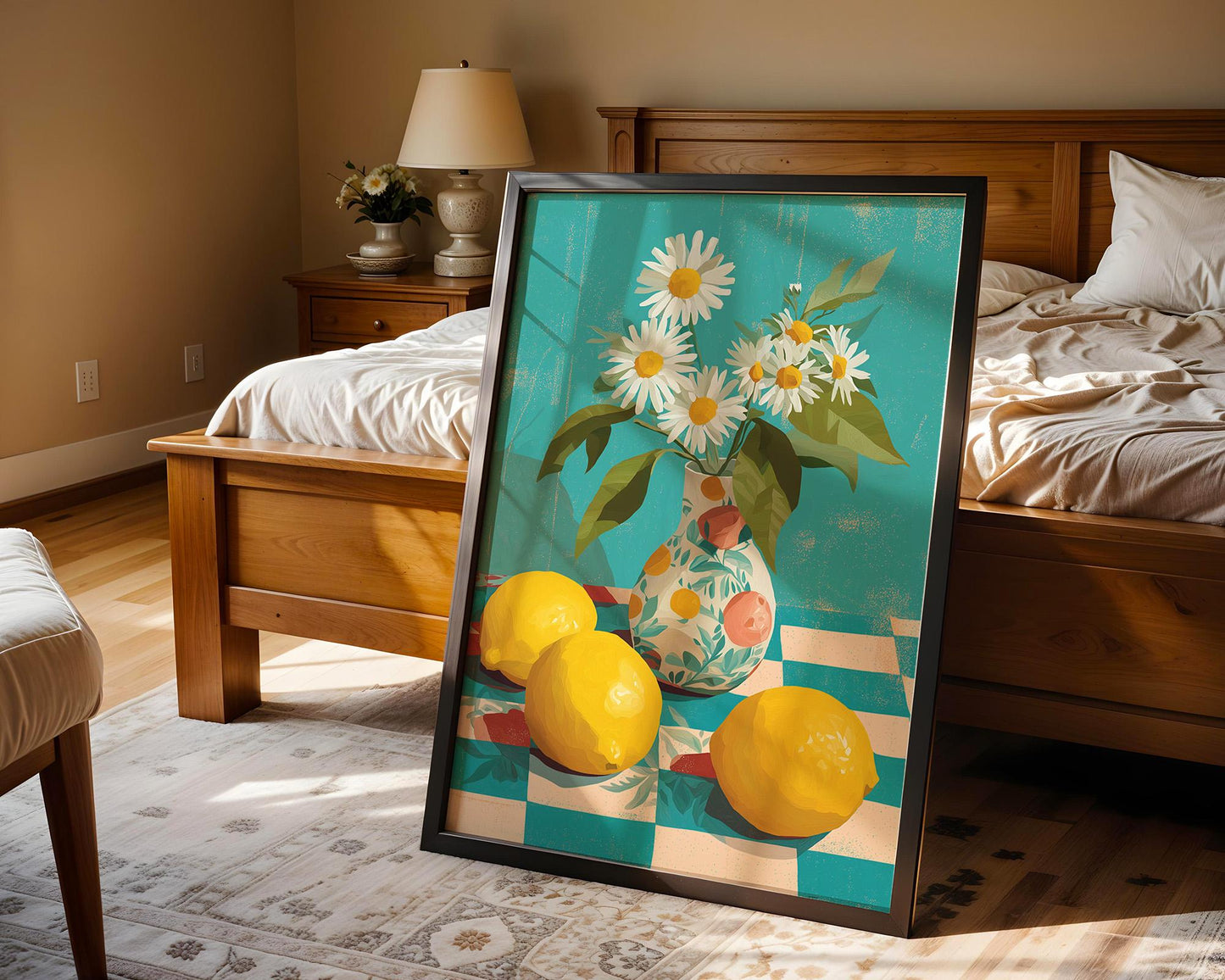 Maximalist Wall Art | 1970s Kitchen Art Abstract Floral Print