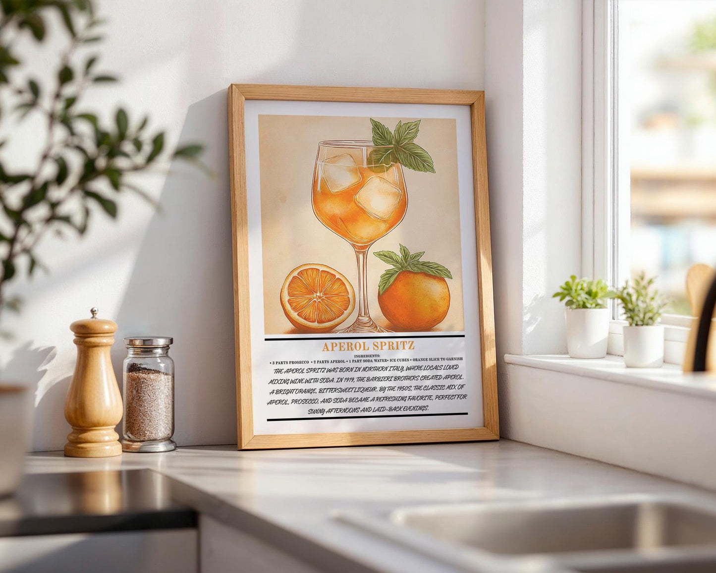 Kitchen Wall Art | Aperol Spritz Wall Art