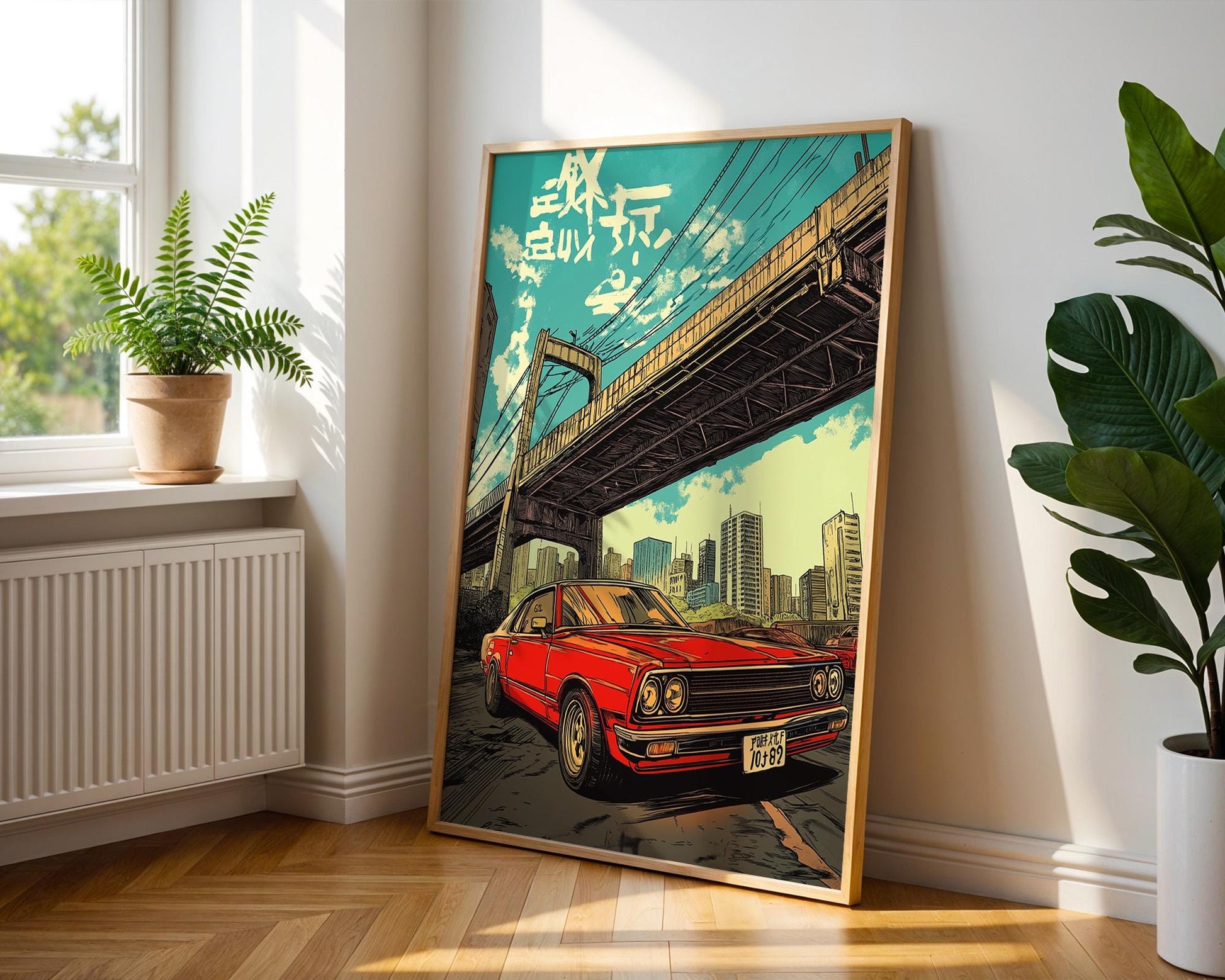 Japanese Wall Art | Vintage Japanese Car Poster
