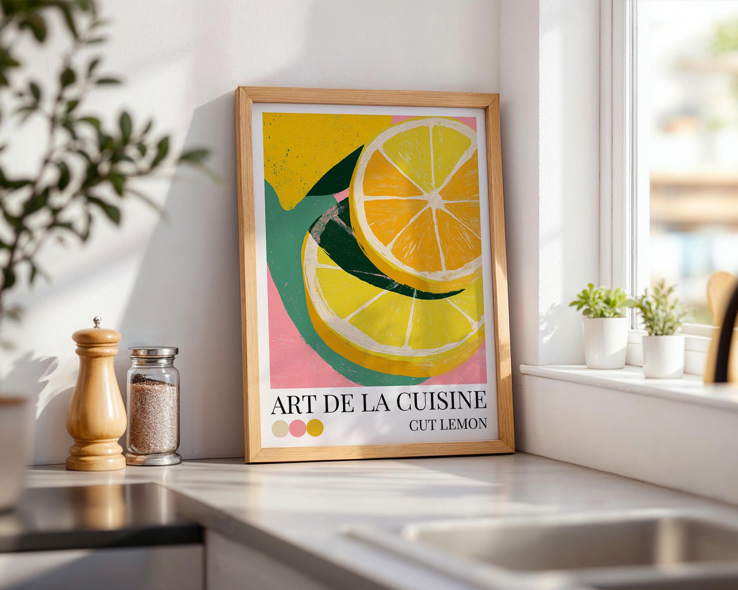 Kitchen Wall Art | Vibrant Lemon Wall Print