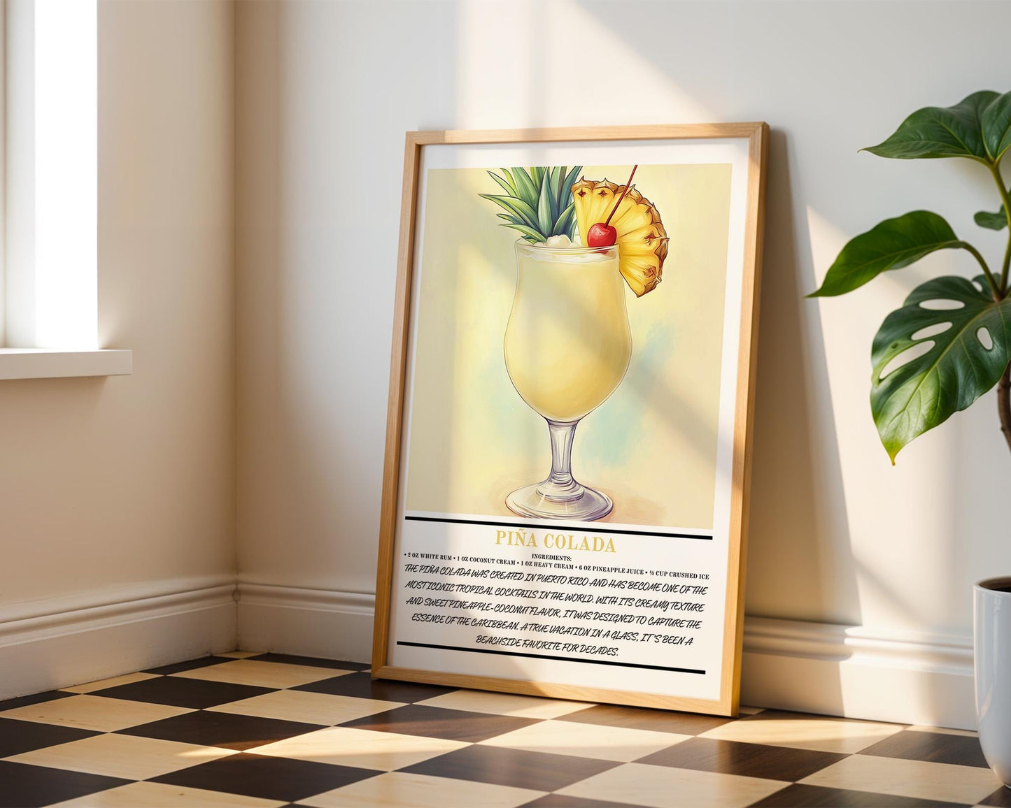 Kitchen Wall Art | Piña Colada Wall Art