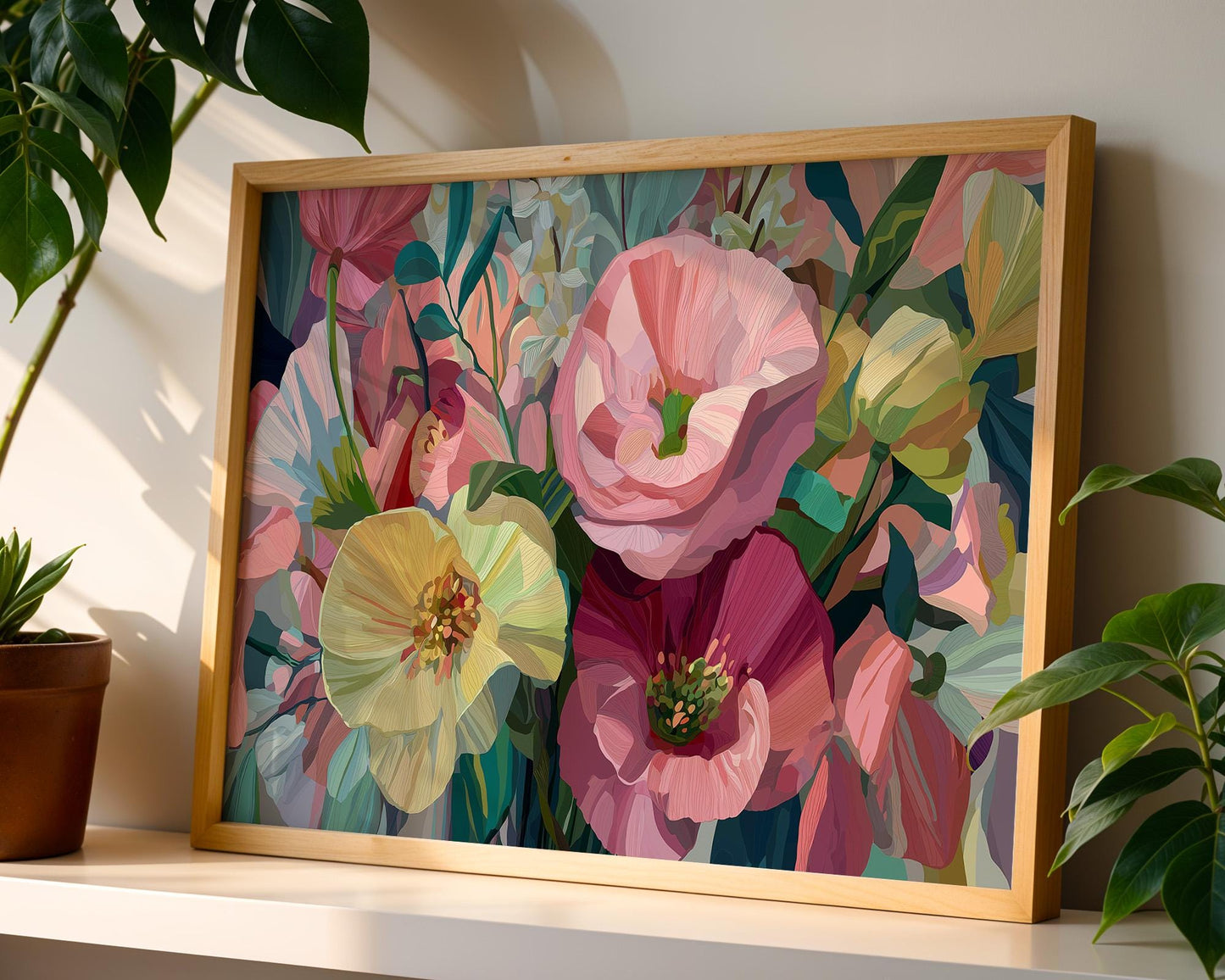 Maximalist Rose Wall Art | Bold Floral Print