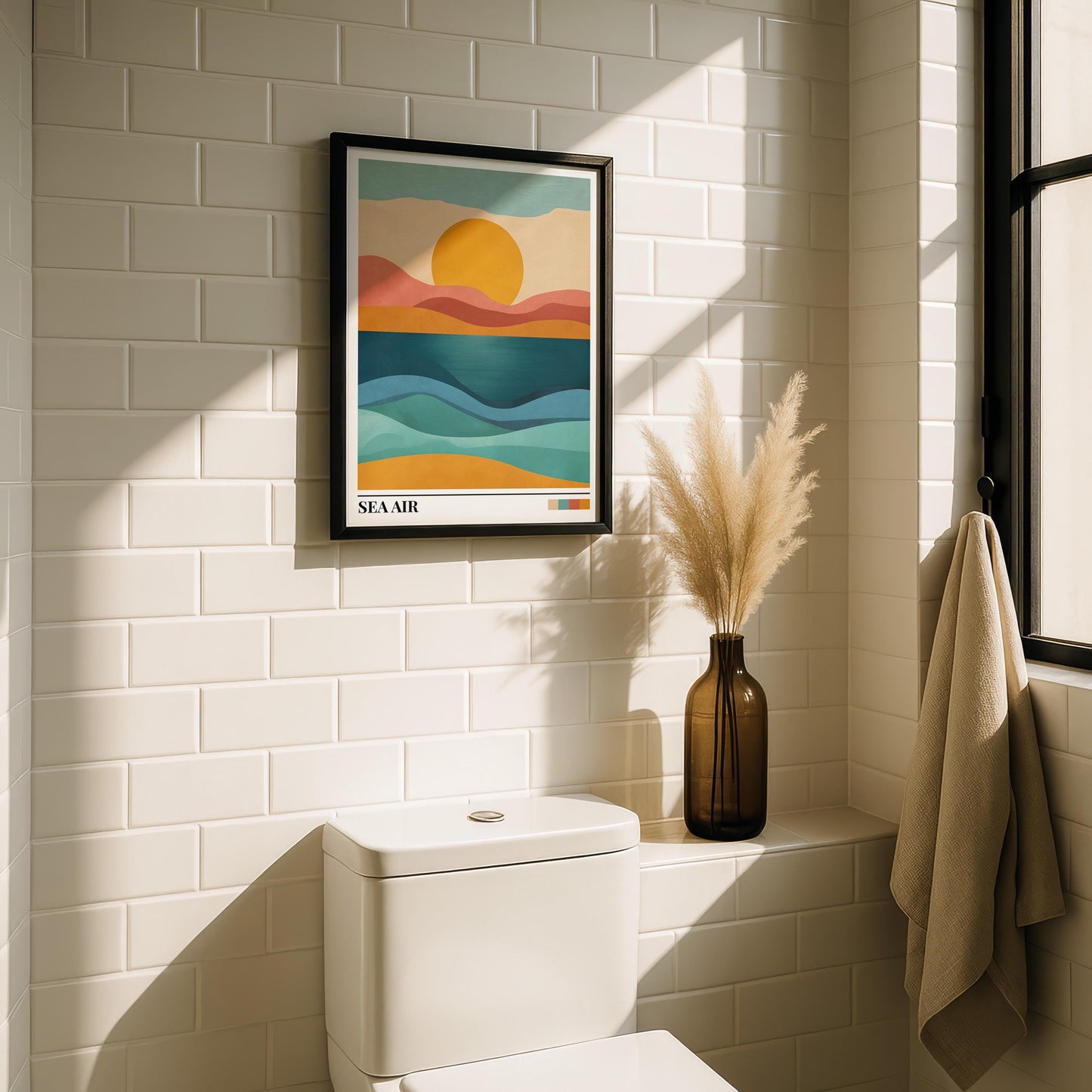 Bathroom Wall Art | Abstract Dopamine Decor