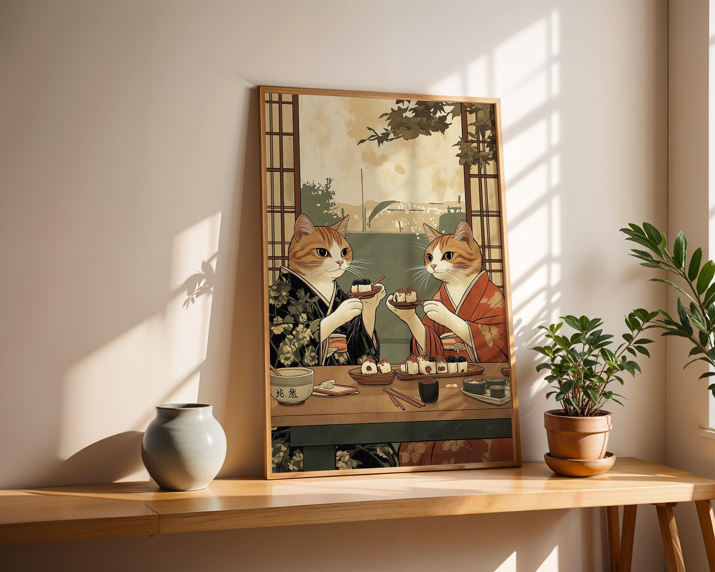 Japanese Wall Art | Japanese Cat Poster
