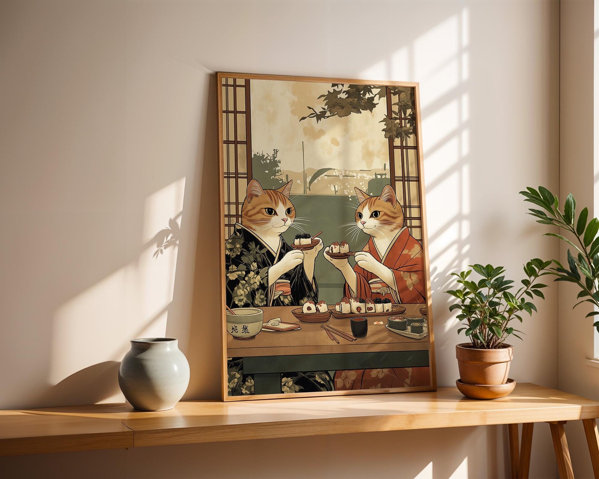 Japanese Wall Art | Japanese Cat Poster
