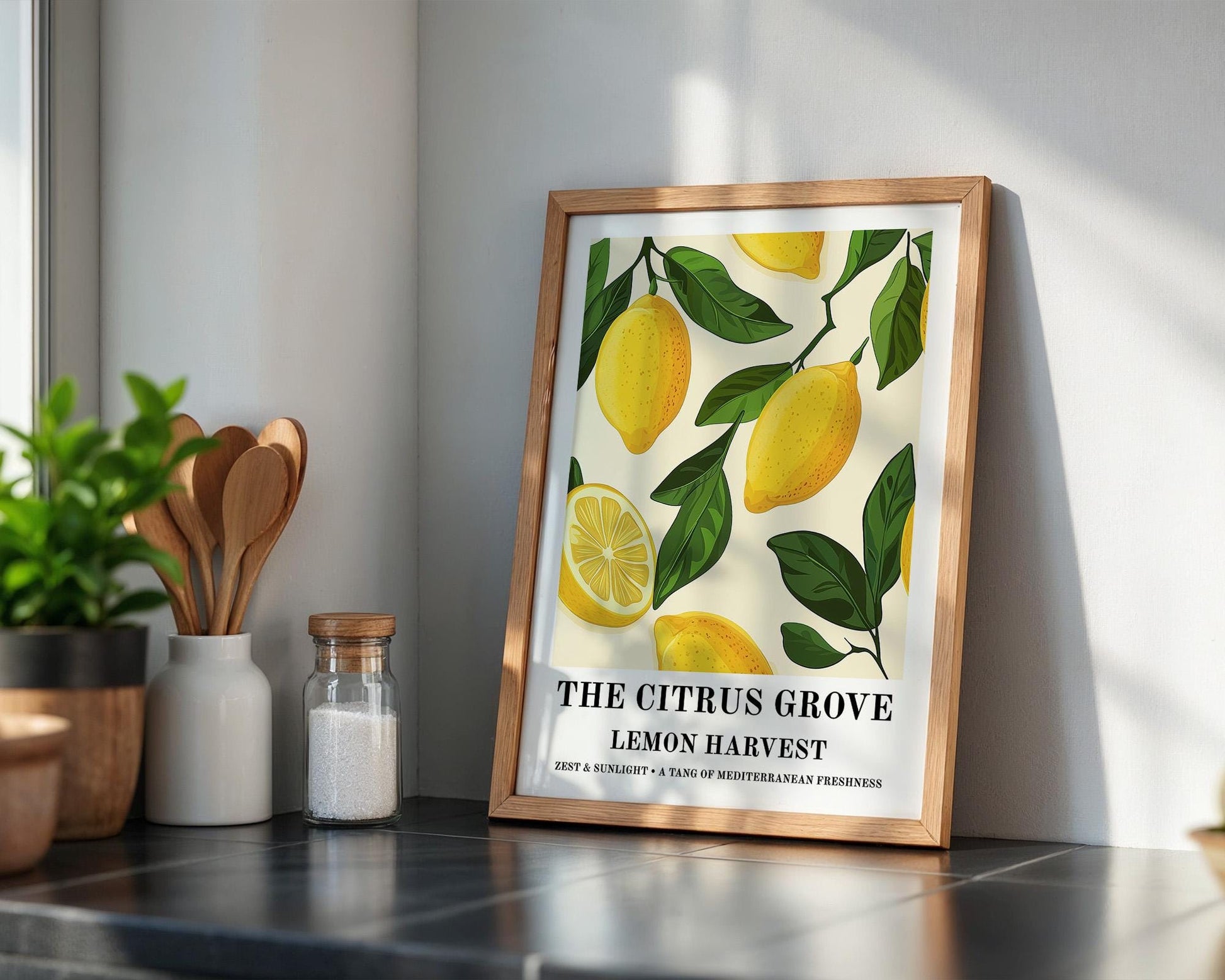 Kitchen Wall Art | Lemon Mediterranean Kitchen Wall Art