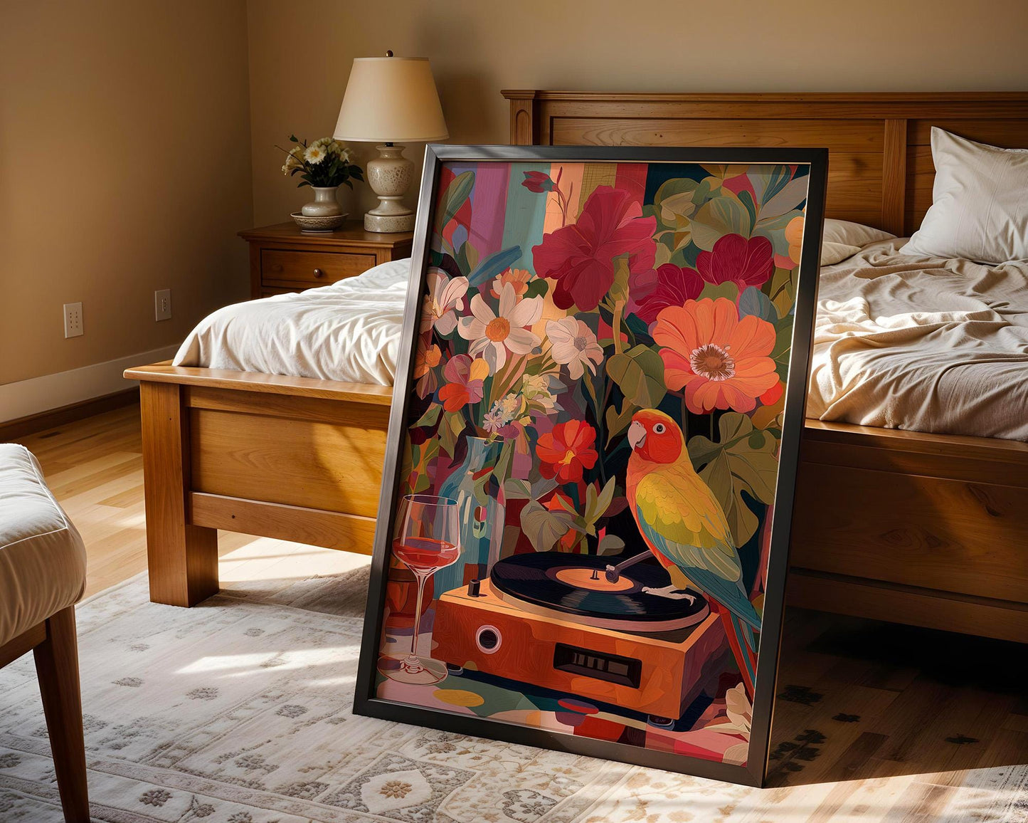 Dopamine Decor | Colourful Parrot Wall Art