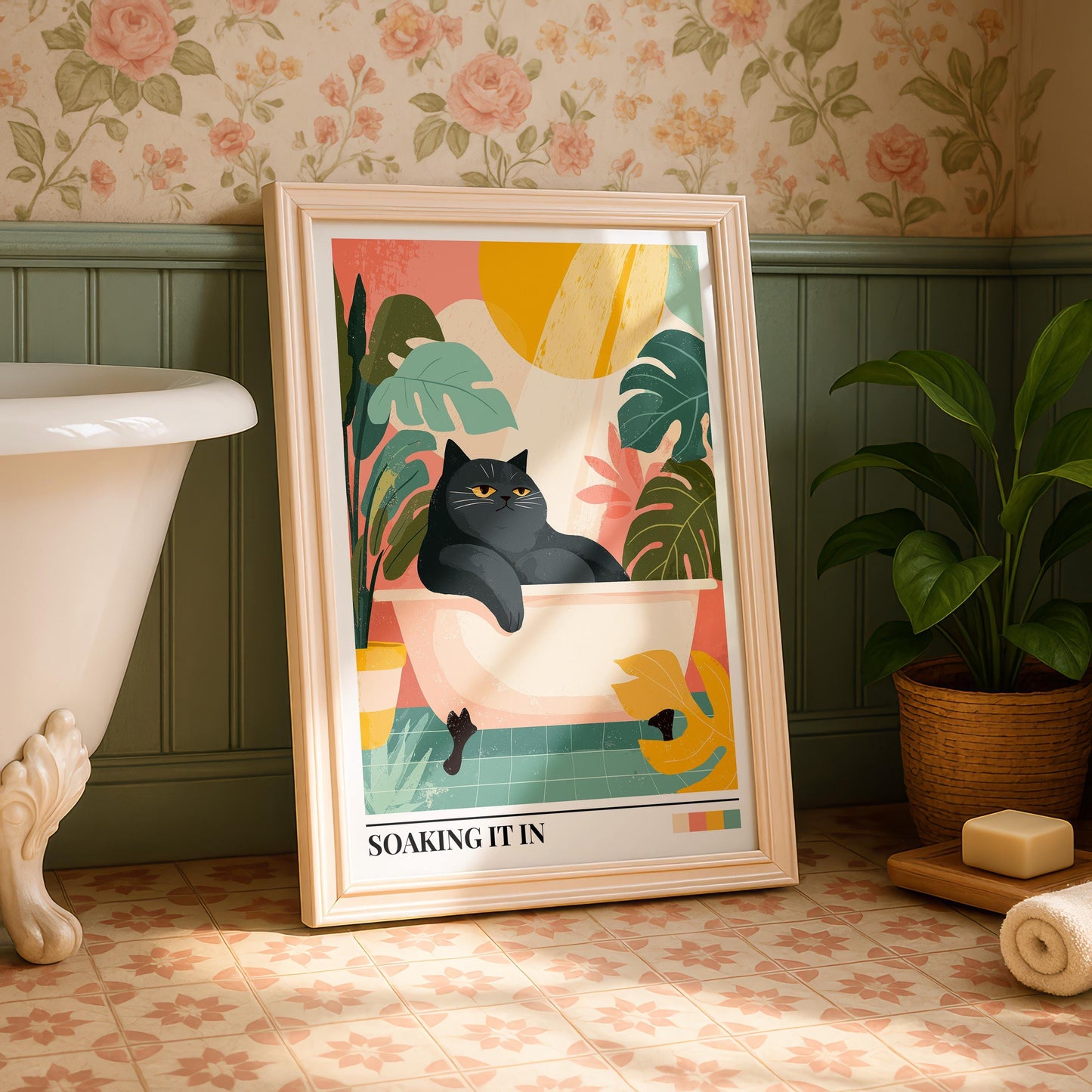 Bathroom Wall Art | Cat Bathroom Wall Art