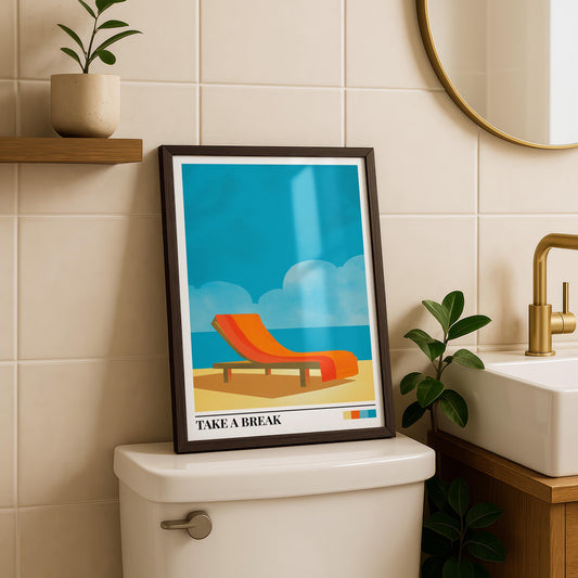 Bathroom Wall Art | Maximalist Coastal Home Decor