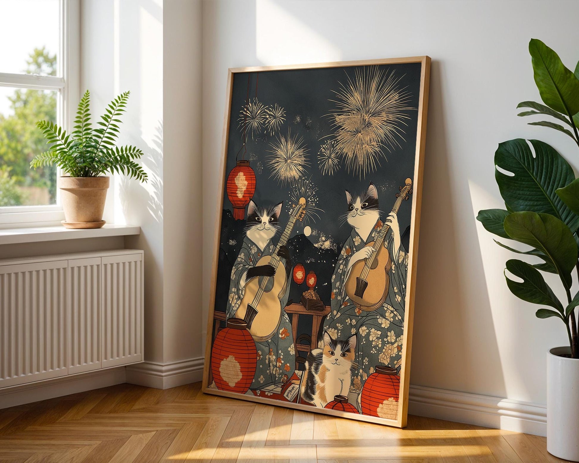 Japanese Wall Art | Japanese Cat Wall Art